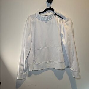Talbots White Ruffle Neck Sweatshirt